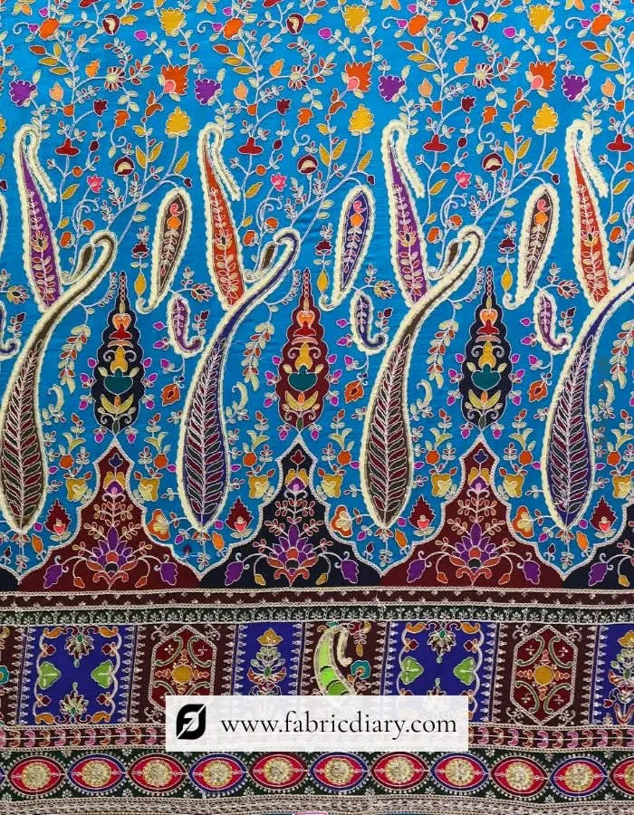  Position print embroidery fabric inspired by Rimple & Harpreet Narula and Yves Saint Laurent