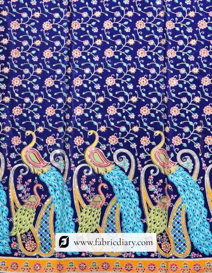  Embroidered fabric embroidery fabric inspired by Manish Malhotra and Alexander McQueen
