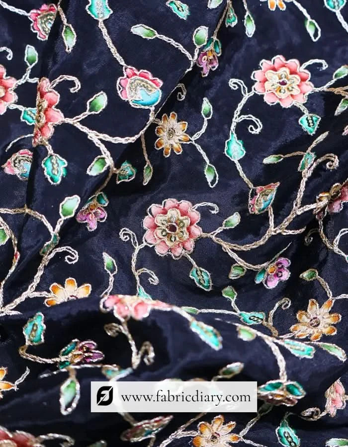 Embroidered fabric embroidery fabric inspired by Rimple & Harpreet Narula and Donatella Versace