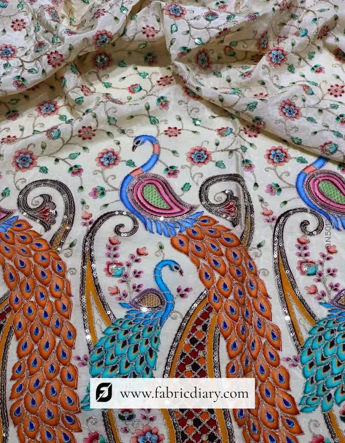 Bulk rate embroidery fabric inspired by Masaba Gupta and Yves Saint Laurent