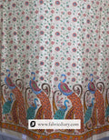 Position print embroidery fabric inspired by Sabyasachi Mukherjee and Donatella Versace