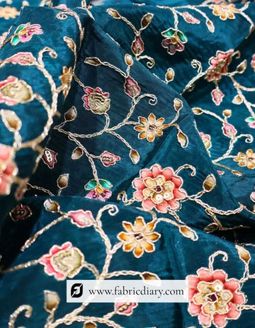  Position print embroidery fabric inspired by Masaba Gupta and Virgil Abloh