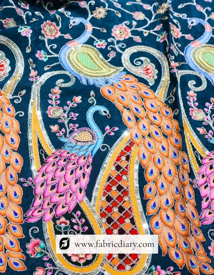  Position print embroidery fabric inspired by Masaba Gupta and Virgil Abloh