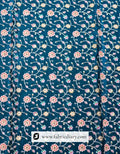 Navy Blue Panel Print Fabric – Position print inspired by Sabyasachi Mukherjee and Karl Lagerfeld