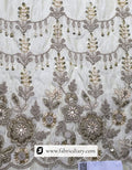 Hand-beaded dyeable trim for dress and gown making