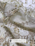 Dyeable beaded embroidery lace trim with zari for lehenga hem