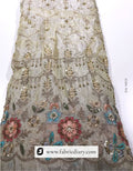 Sequins and zari embroidered lace for ethnic garments