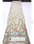 Bridal lehenga border with colorful hand embroidery