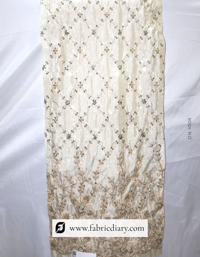 Dyeable embroidery trim for ethnic and western fusion wear