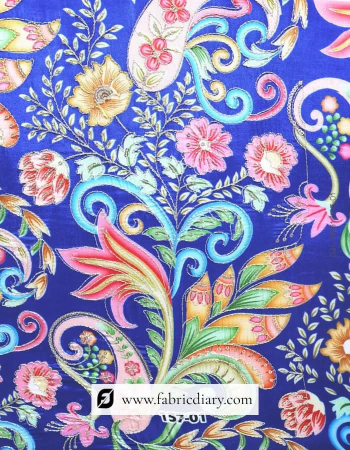 Zoom view of premium position print fabric texture and weave