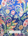 Elegant border printed panel fabric for wedding couture