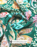 On-hand position print fabric with modern floral design