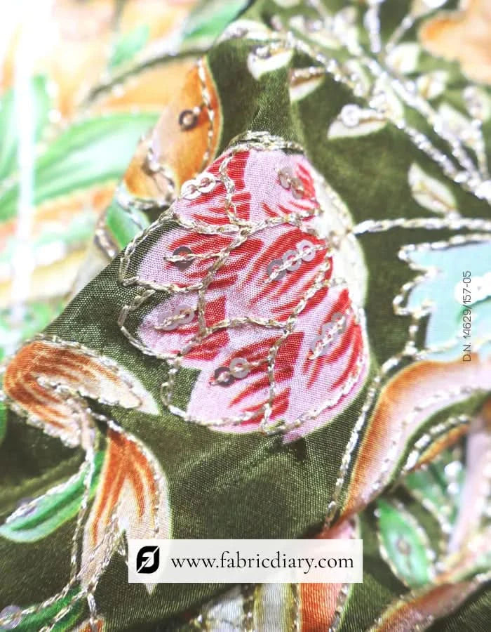 Detailed embroidery-style floral print with global appeal