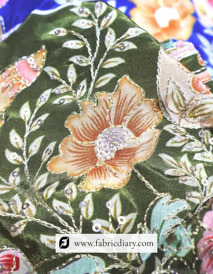 Beautiful position printed fabric showcased for export