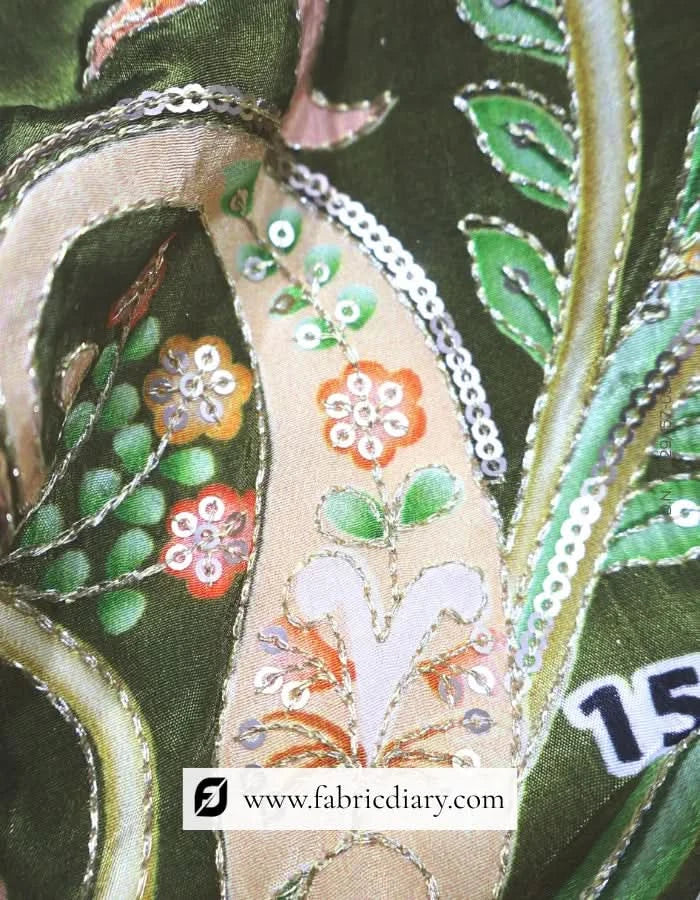 Beautiful position printed fabric showcased for export