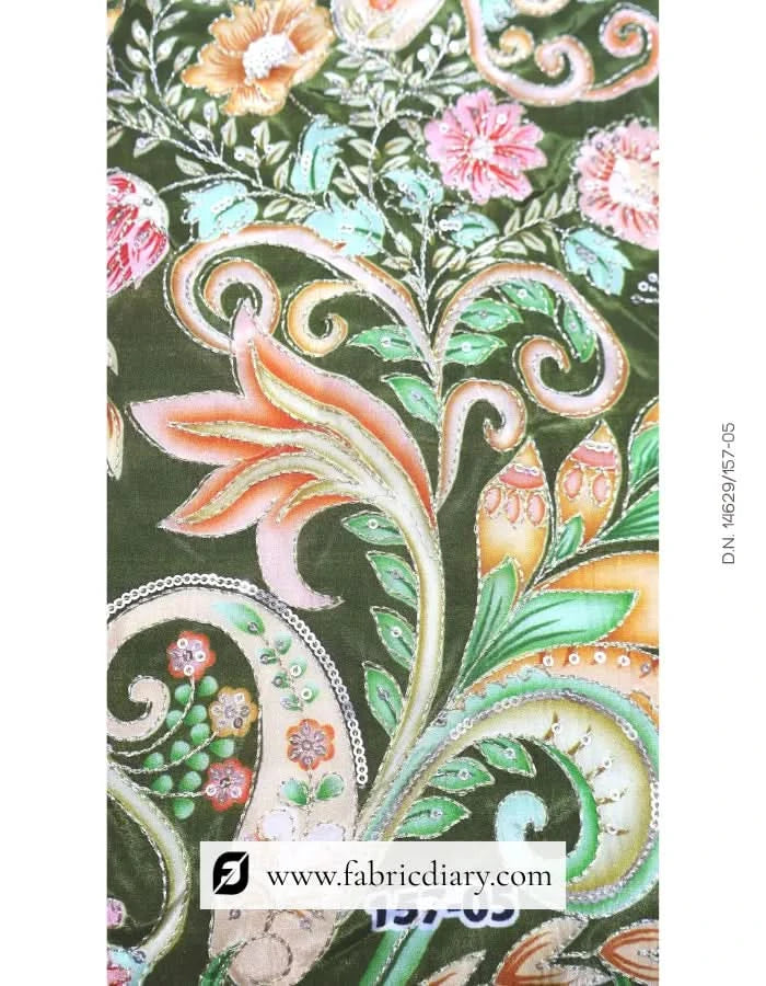 Artistic floral layout designed for export garments