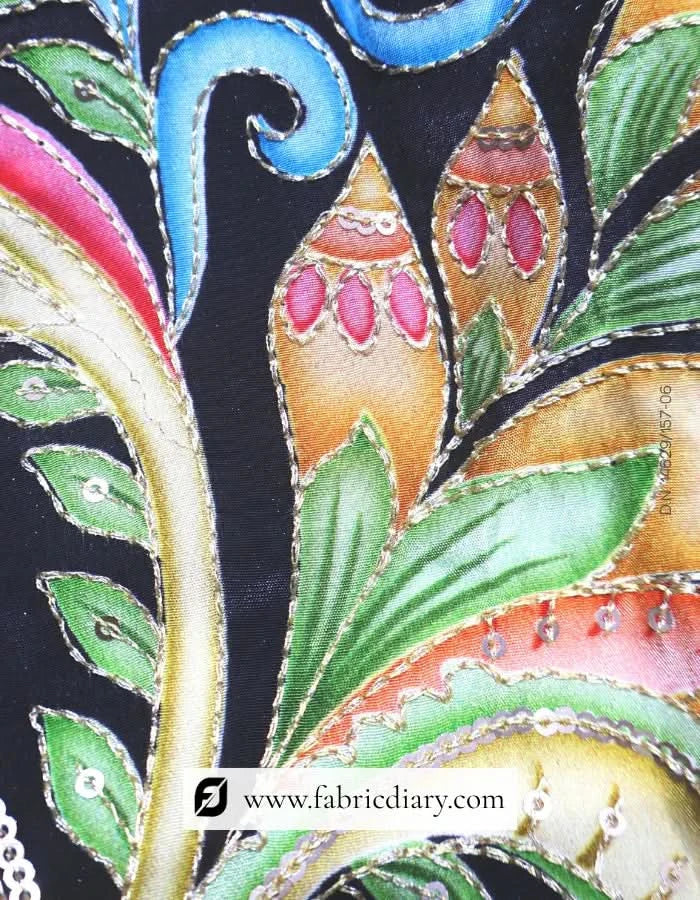 Bulk deal cotton print fabric with bold designer layout