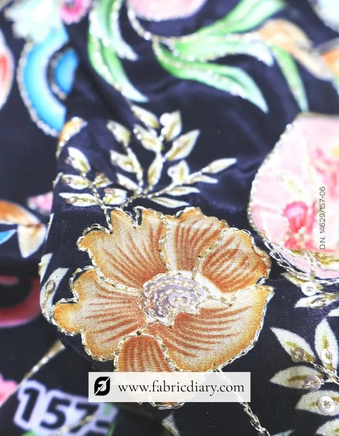 Rolled floral fabric with deal tag for bulk buyers