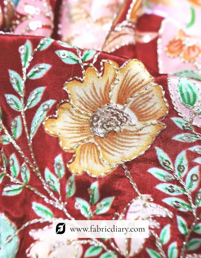 Best-selling top position printed fabric showcased on stand