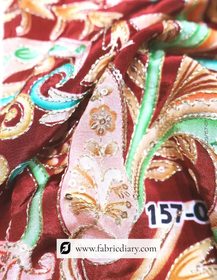 Best-selling top position printed fabric showcased on stand
