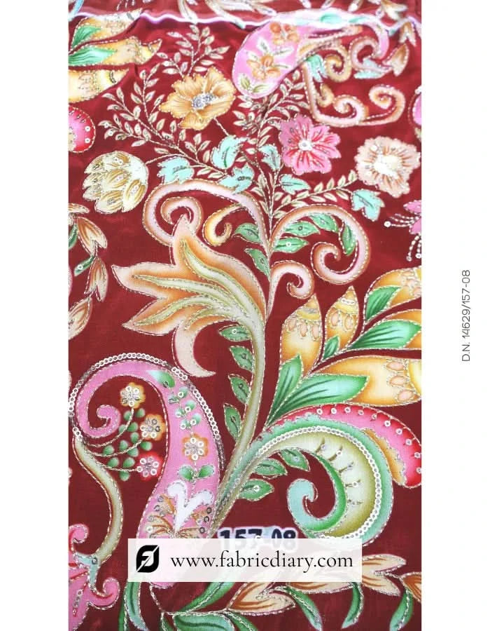 High-volume floral printed fabric stacked for sale