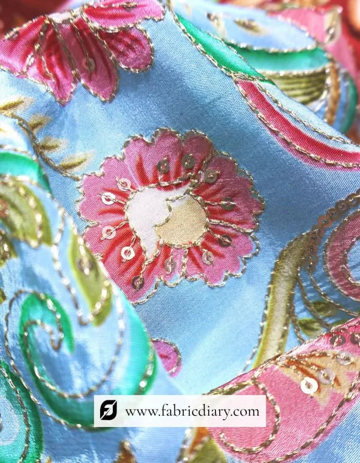 Elegant floral position printed fabric on limited-time sale