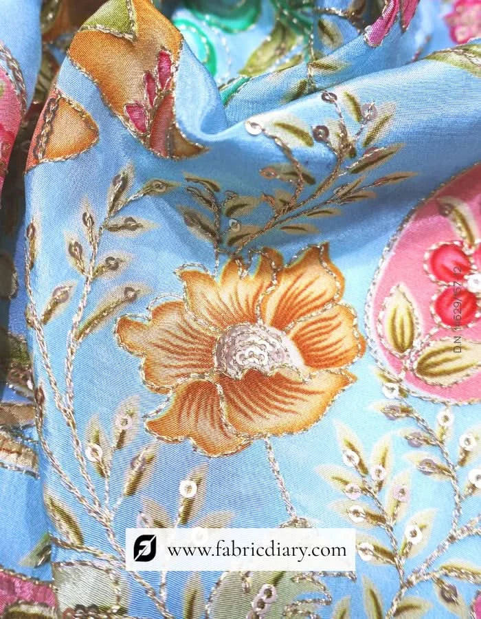 Elegant floral position printed fabric on limited-time sale