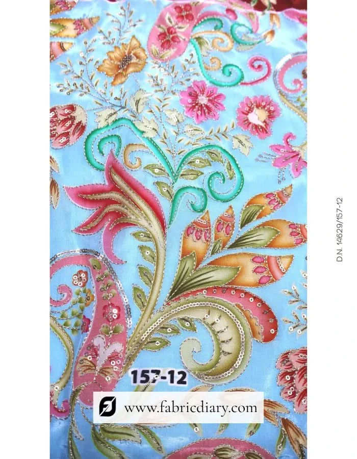 Discounted floral fabric for wedding and festive wear
