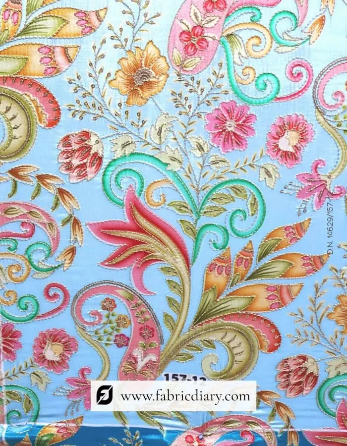 Floral position fabric roll for bulk textile buyers