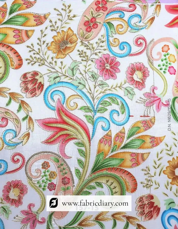 Fast delivery cotton embroidered fabric – premium stock Karnataka