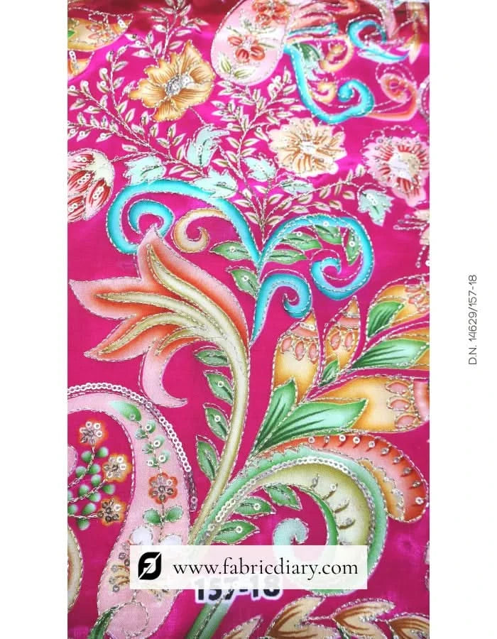 Silk blend embroidered fabric in bulk – Madhya Pradesh exporters
