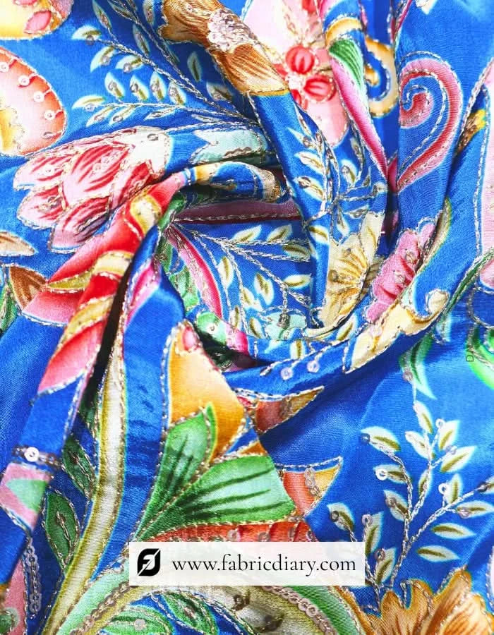 Bridal floral linen fabric for designers – Himachal Pradesh supply