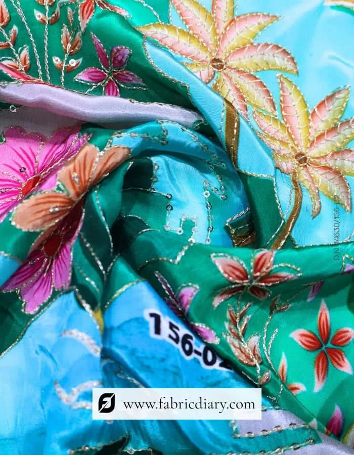 Teal Online fabric, Wholesale fabric online & Printed fabric for dresses