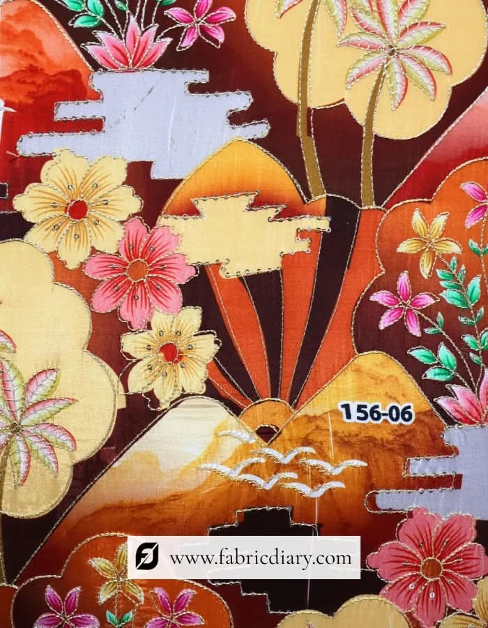 Magenta Bulk embroidery fabric India, Wholesale fabric online & Luxury ethnic fabric
