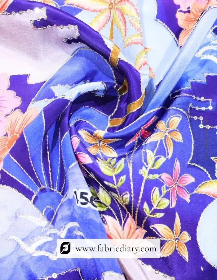 Pink Abaya and kaftan fabric, Embroidery fabric online & Bridal fabric bulk