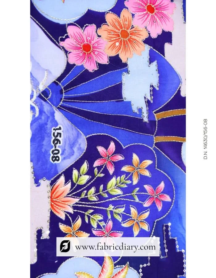 Pink Abaya Border Print Fabric Wholesale UAE
