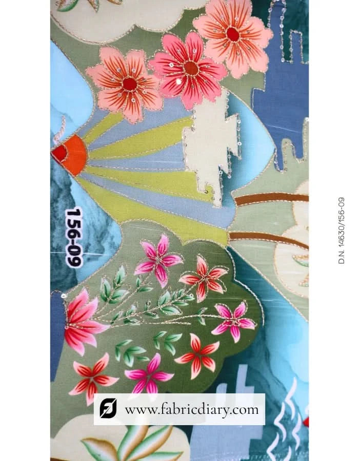 Purple Embroidery fabric online, Haute couture embroidery textile & Printed fabric for dresses