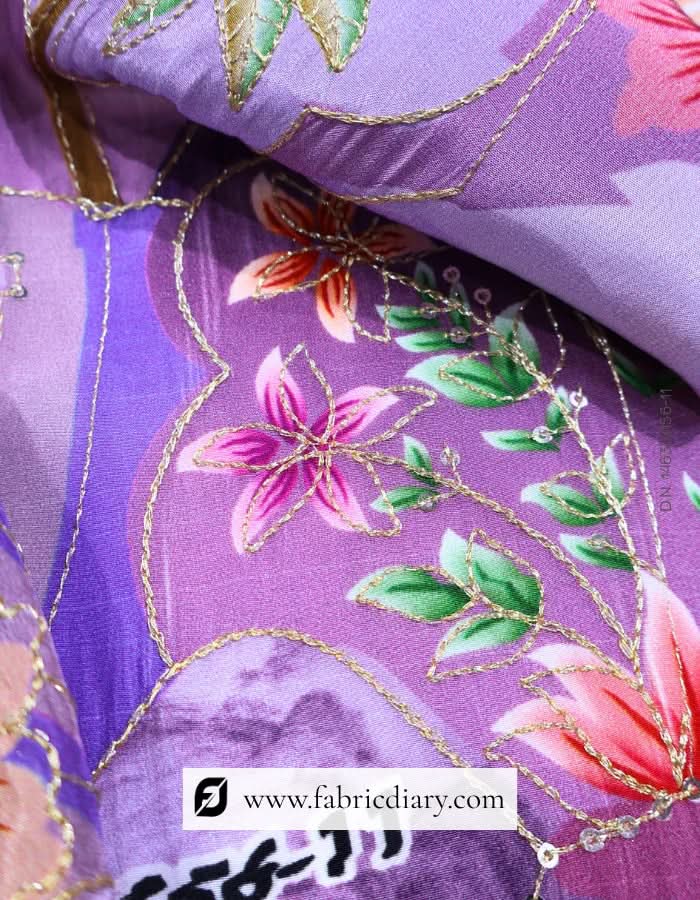Light Olive Digital Border Fabric for Italy