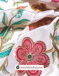 Jharkhand fashion inspired light grey floral fabric