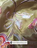  Folded fabric stack in grey-brown floral design