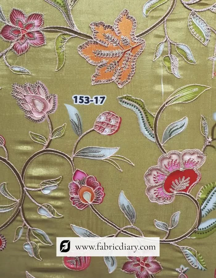  Fabric Diary grey-brown floral fabric for Maharashtra
