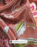  Vibrant red floral fabric roll for tailors