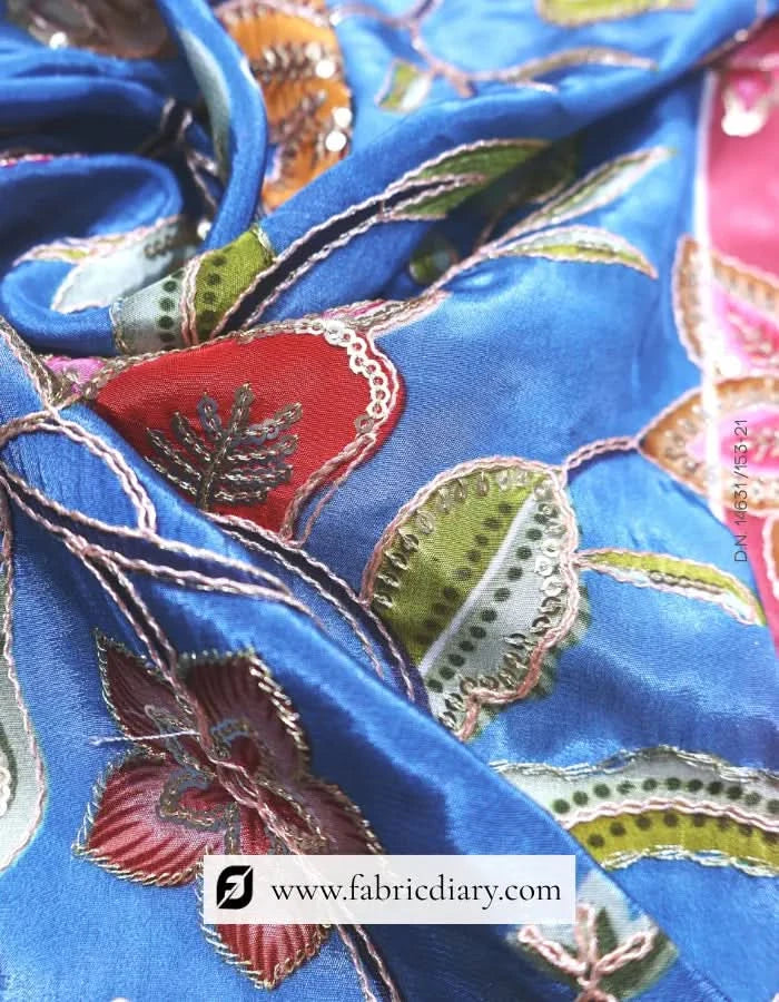  Fabric Diary’s pink floral fabric for Tamil designers