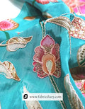  Traditional look using indigo floral panel fabric
