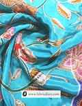  Folded indigo floral fabric by Fabric Diary