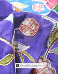  Position print fabric in grey-green hues