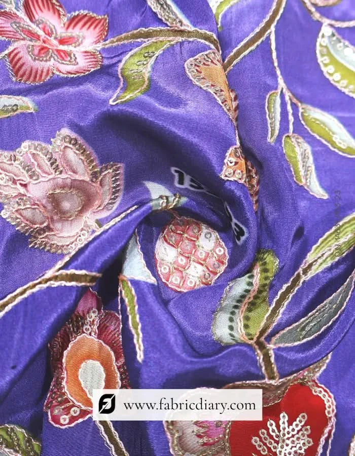  Fabric Diary grey green floral panel for local designers