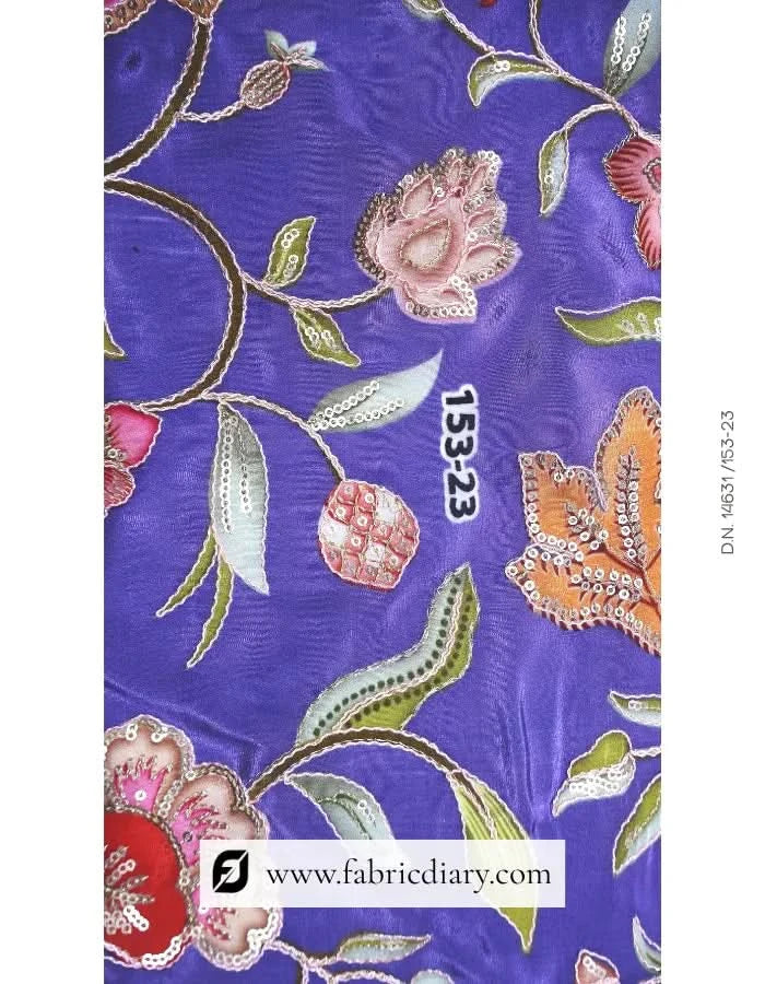  Boutique material in grey-green floral print