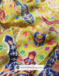 Buy Online Mehendi Green Position Printed Fabric in Bulk for Bridal Couture – Manish Malhotra & Abu Jani Sandeep Khosla Inspired