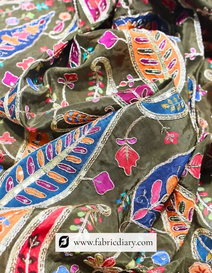 Bulk rate embroidery fabric inspired by Manish Malhotra and Issey Miyake